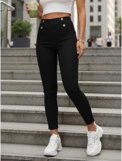 Dámské legíny s vysokým pasem černé FashionStreet UY2849