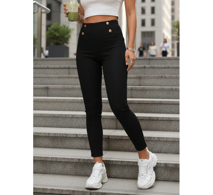 Dámské legíny s vysokým pasem černé FashionStreet UY2849