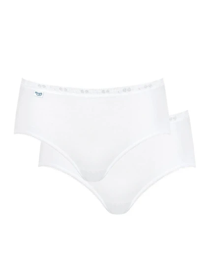 Dámské kalhotky 2 pack Basic midi white - Sloggi