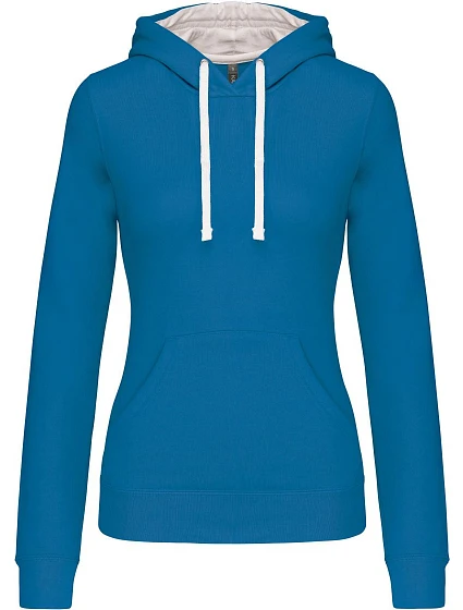 Kariban K 465 Dámská mikina s kontrastní kapucí 20.K465 tropical blue/white Kariban K 465 Dámská mikina s kontrastní kapucí 20.K465 tropical blue/white