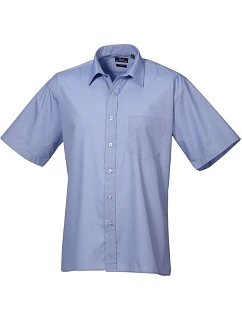 PR 202 Popelínová košile s krátkým rukávem model 22475789 mid blue - Premier