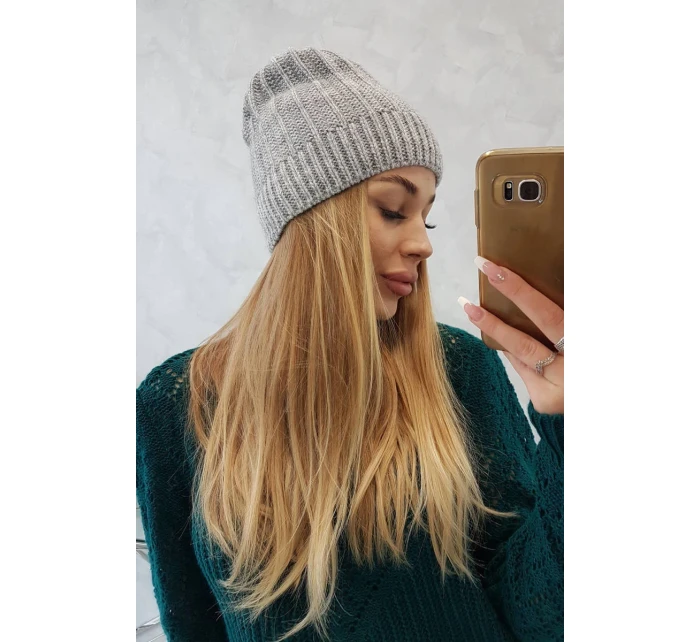 Fleecová čepice Anna model 18750157 světle šedá - K-Fashion Fleecová čepice Anna model 18750157 světle šedá - K-Fashion