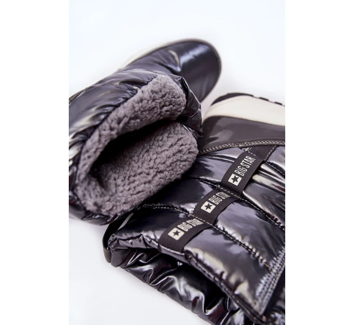 Dámské sněhule Big Star model 21601734 Tmavě šedé - Big Star Shoes Dámské sněhule Big Star model 21601734 Tmavě šedé - Big Star Shoes