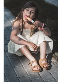 Dětské sandálky na korkové platformě se suchým zipem Camel Rorria