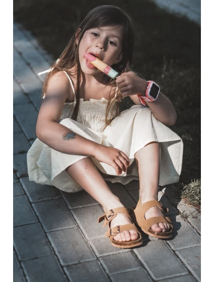 Dětské sandálky na korkové platformě se suchým zipem Camel Rorria Dětské sandálky na korkové platformě se suchým zipem Camel Rorria