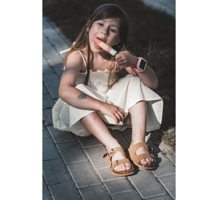 Dětské sandálky na korkové platformě se suchým zipem Camel Rorria Dětské sandálky na korkové platformě se suchým zipem Camel Rorria