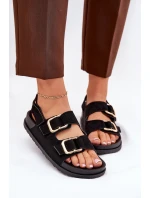 Dámské sandály s přezkami černé Seladith Dámské sandály s přezkami černé Seladith