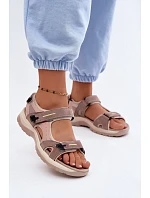 Kožené dámské sandály ve sportovním stylu model 22133367 - VINCEZA