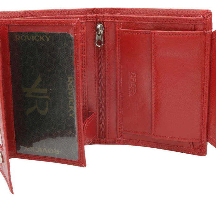 Dámské peněženky [DH] Dámská kožená peněženka R RD 19 GCL červená