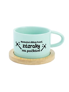 NEMOŽNÉ DĚLÁM HNED, ZÁZRAKY NA POČKÁNÍ - mint hrníček makronka 200 ml