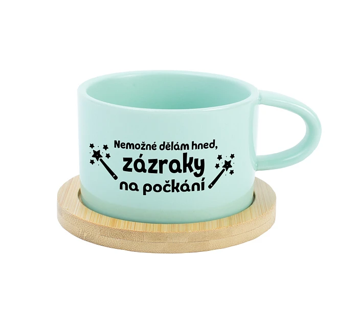 NEMOŽNÉ DĚLÁM HNED, ZÁZRAKY NA POČKÁNÍ - mint hrníček makronka 200 ml NEMOŽNÉ DĚLÁM HNED, ZÁZRAKY NA POČKÁNÍ - mint hrníček makronka 200 ml