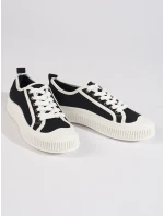 Exkluzívní černé dámské tenisky bez podpatku Exkluzívní černé dámské tenisky bez podpatku