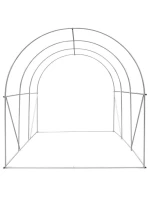 SKLENÍK ZAHRADNÍ TUNEL 200X300X200CM PE KONSTRUKCE BÍLÁ OCEL