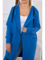 Chrpově modrá zateplená bunda s kapucí Chrpově modrá zateplená bunda s kapucí