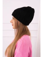 Dámská čepice černá model 18751759 - K-Fashion Dámská čepice černá model 18751759 - K-Fashion