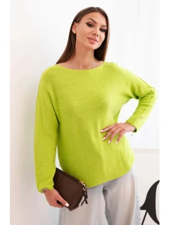 Dámský svetr z viskózy s dlouhým rukávem a kulatým výstřihem model 21270056 - K-Fashion