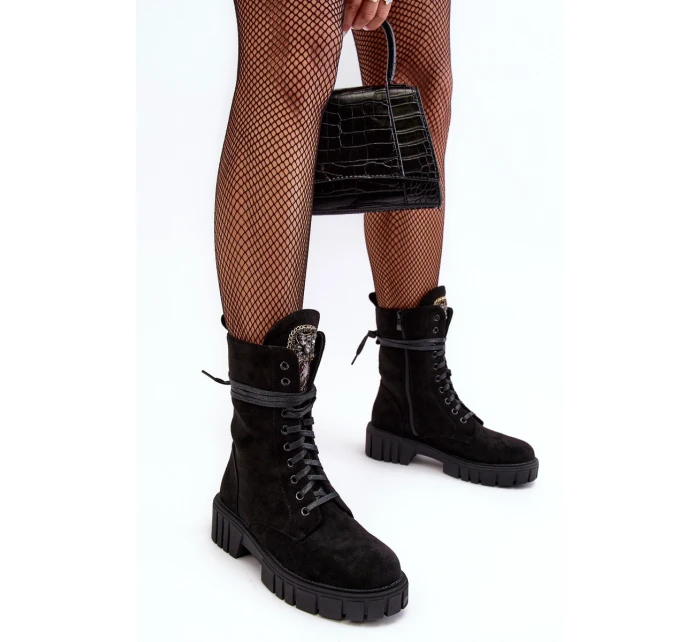 Kožené Boty S Černé model 21635130 - Boto Kožené Boty S Černé model 21635130 - Boto