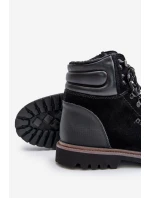 Semišové Zateplené Boty Třpytky Pánské Big Star OO174643 Černé Semišové Zateplené Boty Třpytky Pánské Big Star OO174643 Černé