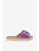 Dámské Sandály Na Platformě S Pletením A Mašlí Fialové Alpireda Dámské Sandály Na Platformě S Pletením A Mašlí Fialové Alpireda
