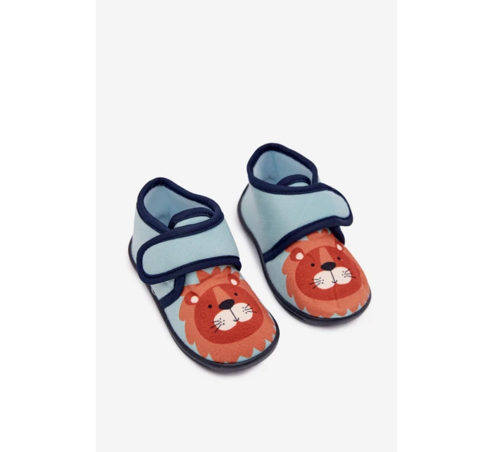 Dětské pantofle na suchý zip modré model 21794083 - Boto Dětské pantofle na suchý zip modré model 21794083 - Boto