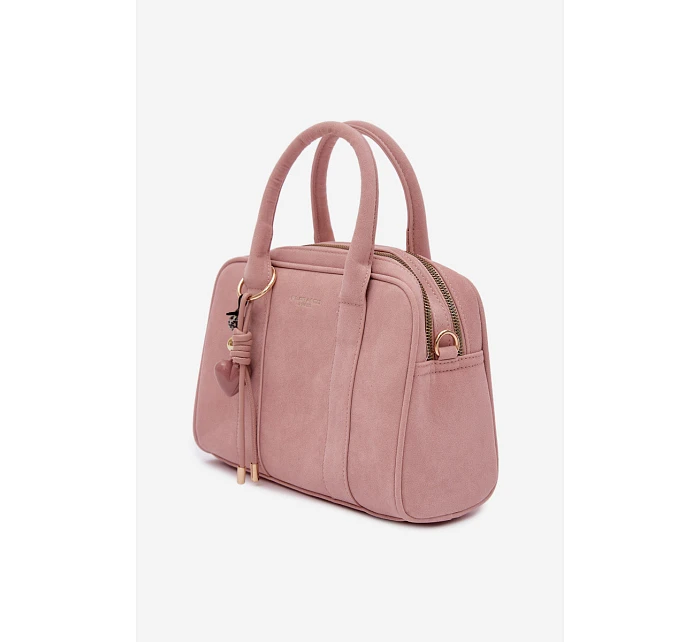 taška Eco semišová s přívěskem Růžová model 22111556 - Flora&Co