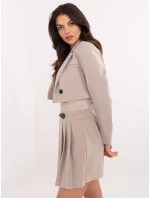 Spódnica MI SD model 20834547 ciemny bezowy - FPrice Spódnica MI SD model 20834547 ciemny bezowy - FPrice