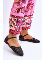 Elegantní dámské sandály ploché Černá Sheia