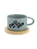 DALŠÍ NA PIČU DEN - šedý hrníček makronka 200 ml
