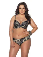 Dámské plavkové kalhotky brazilky SF model 20497977 Mocca s černou - Ava