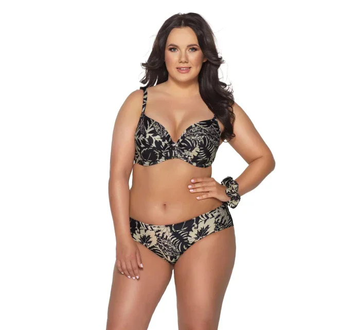 Dámské plavkové kalhotky brazilky SF model 20497977 Mocca s černou - Ava