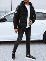 Pánská prošívaná bunda černá FashionStreet TX4637 Pánská prošívaná bunda černá FashionStreet TX4637