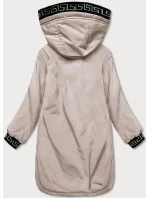 Světle béžová dámská bunda s ozdobnou lemovkou model 18059044 - S'WEST