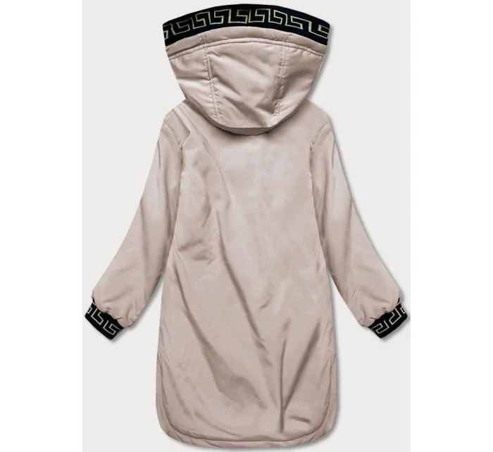 Světle béžová dámská bunda s ozdobnou lemovkou model 18059044 - S'WEST