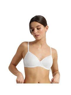 Dámská hladká podprsenka bez kostic DIM INVISIBLE WIRELESS PADDED BRA - DIM - bílá