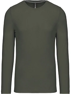 K 359 Pánské tričko s dlouhým rukávem model 22507891 dark khaki - Kariban