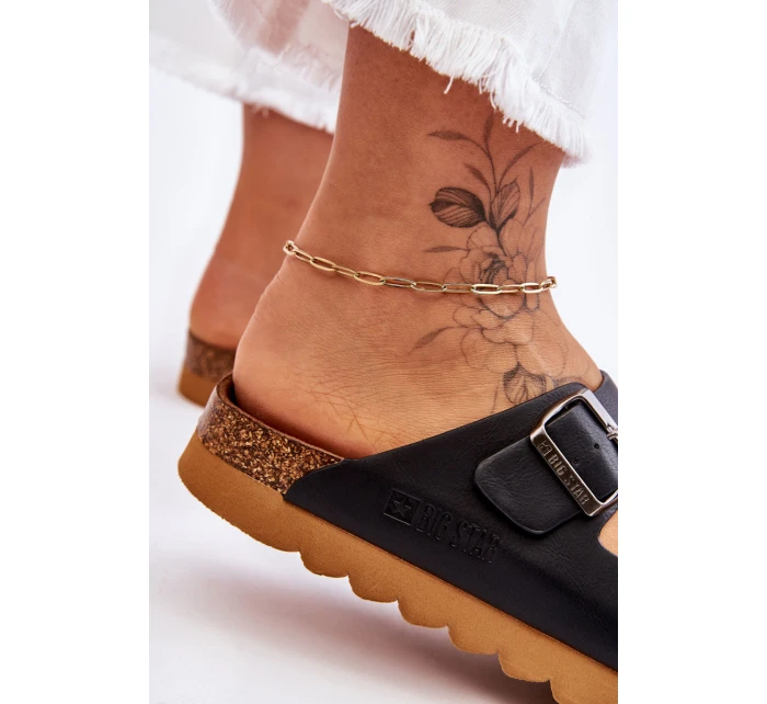 Klasické dámské pantofle Big Star model 21610501 Černé - Big Star Shoes Klasické dámské pantofle Big Star model 21610501 Černé - Big Star Shoes