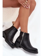 Zateplené Nízké Boty Dámské S Cirkonii Černé Vionna Zateplené Nízké Boty Dámské S Cirkonii Černé Vionna