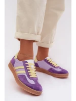 Kožené Dámské Tenisky LR61-7059 Fialové Kožené Dámské Tenisky LR61-7059 Fialové