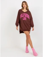 Mikina VI BL model 20742199 hnědá a růžová - FPrice