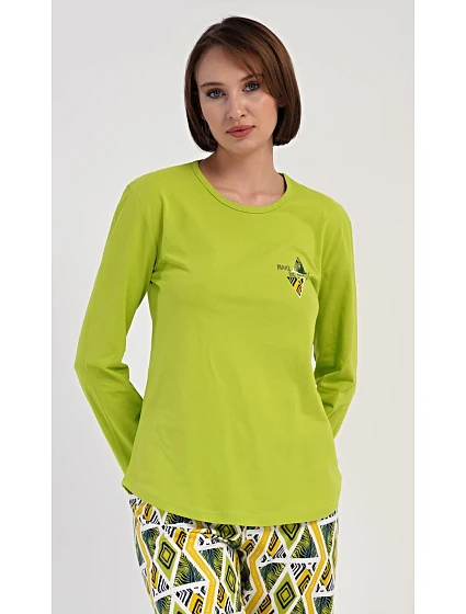 Dámské pyžamo dlouhé model 22406930 - Vienetta Dámské pyžamo dlouhé model 22406930 - Vienetta
