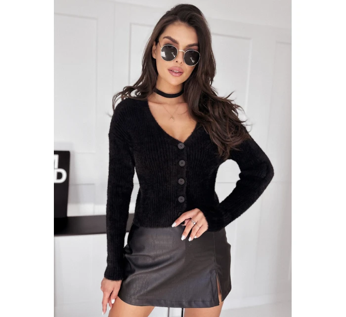 Dámský svetr LILY černý FashionStreet MY2035 Dámský svetr LILY černý FashionStreet MY2035
