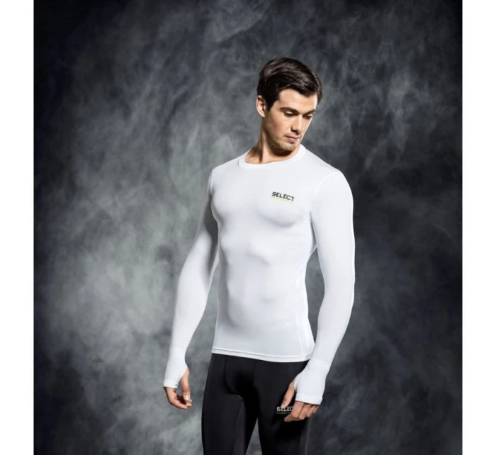 SELECT Thermoactive T-shirt 6902 WHITE s otvorem na palec DLOUHÝ RUKÁV