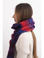 Komin dámský vlněný melírovaný měkký šátek na zimu KN20 fialový