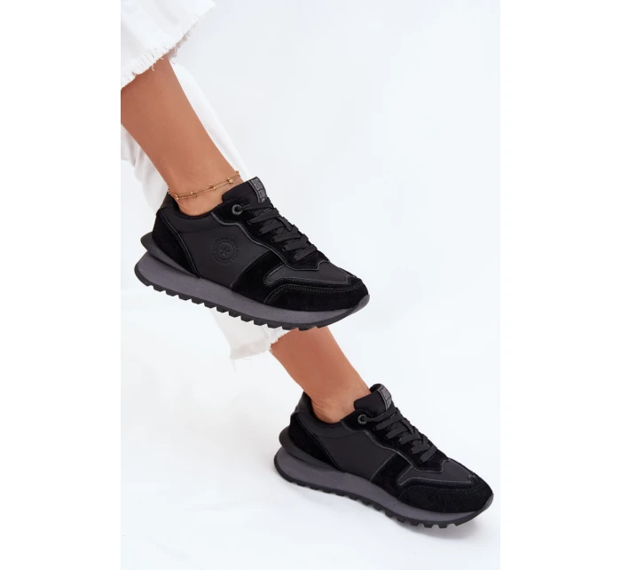 Kožené Dámské Tenisky Big Star model 21705821 HIPOLY SYSTEM Černé - Big Star Shoes Kožené Dámské Tenisky Big Star model 21705821 HIPOLY SYSTEM Černé - Big Star Shoes