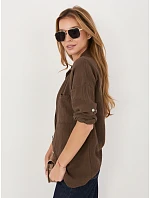 Koszula MI KS model 22102532 ciemny brązowy - FPrice Koszula MI KS model 22102532 ciemny brązowy - FPrice