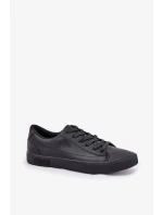 Pánské nízké tenisky z ECO kůže Big Star – černé Pánské nízké tenisky z ECO kůže Big Star – černé