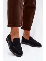 Dámské mokasíny z eko semiše – černé Renelia Dámské mokasíny z eko semiše – černé Renelia