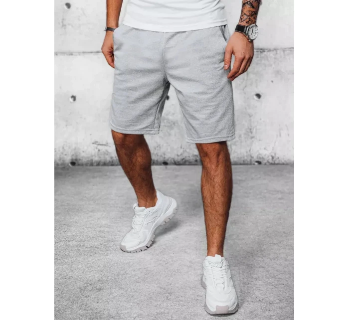 Pánské světle šedé teplákové kraťasy Dstreet model 21965125 - FashionStreet
