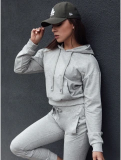 TRENDHOOD dámská mikina s kapucí světle šedá Dstreet BY1306