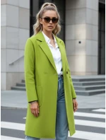 Dámský oversize kabát dlouhý limetkově zelený Dstreet model 21981926 - FashionStreet
